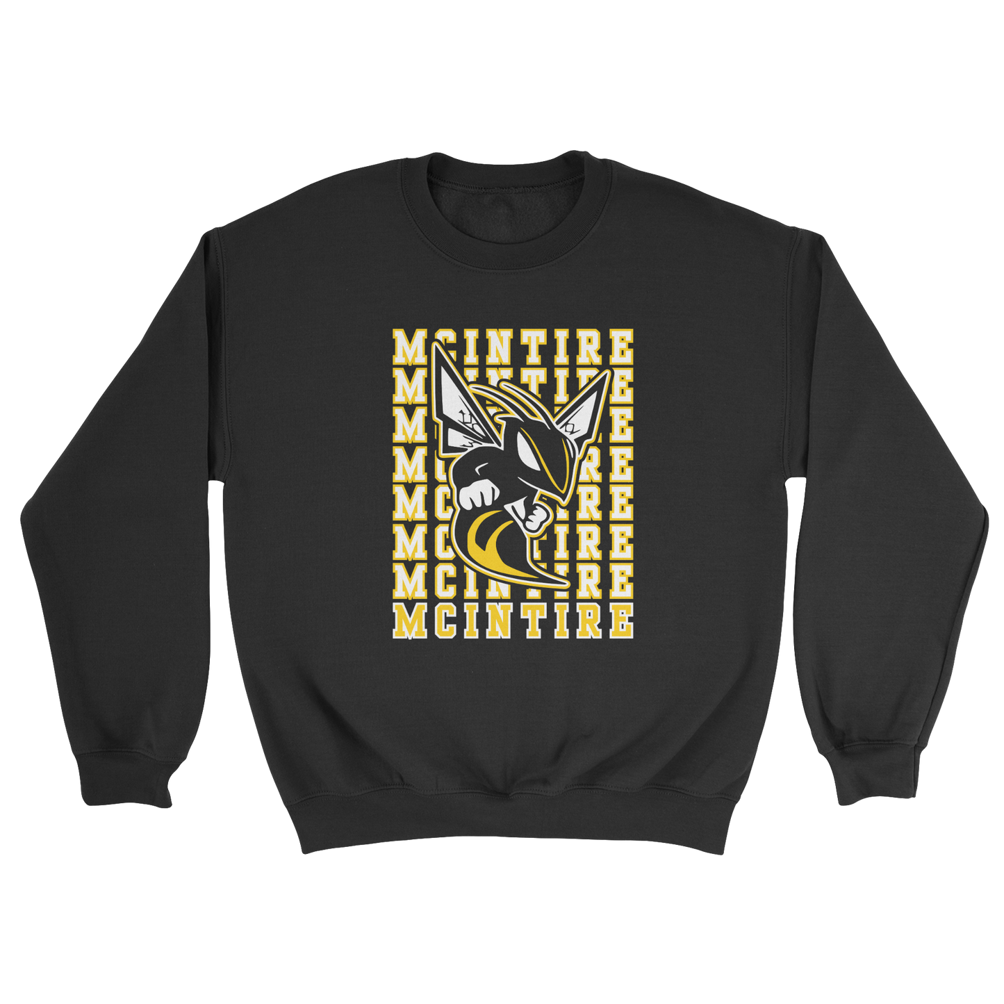 Repeating McIntire Crewneck Sweatshirt in black 