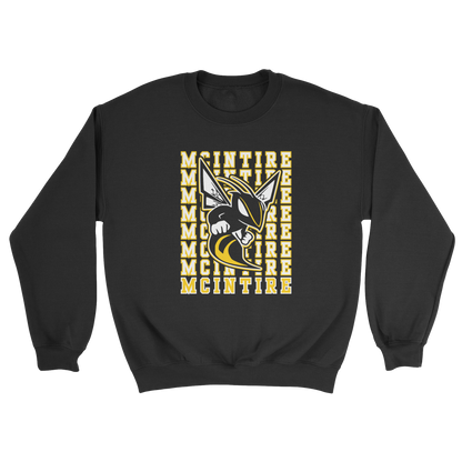 Repeating McIntire Crewneck Sweatshirt in black 