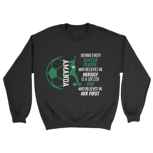 Girl Soccer Parent Crewneck Sweatshirt