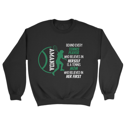 Girl Tennis Parent Crewneck Sweatshirt