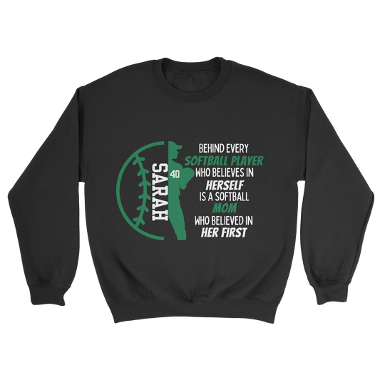 Softball Parent Crewneck Sweatshirt