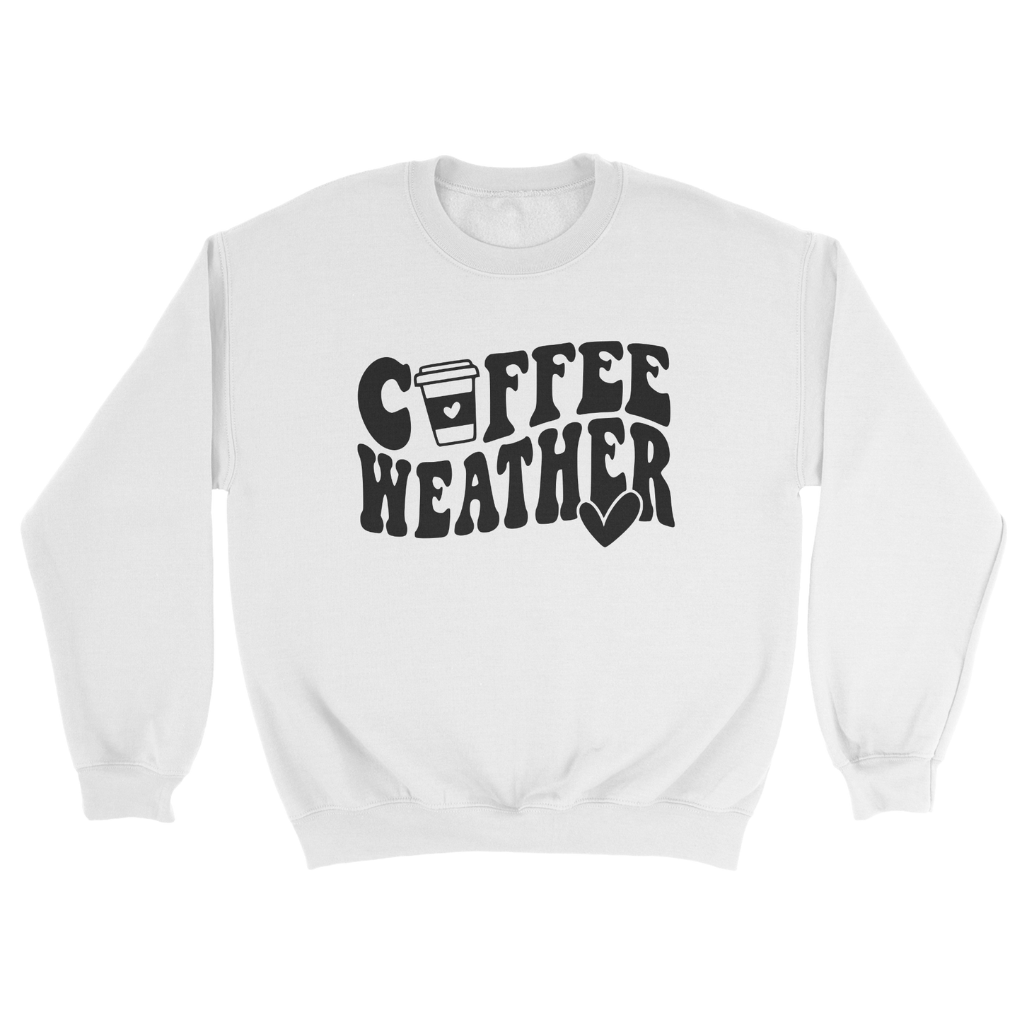 Coffee Weather Crewneck Sweatshirt in White