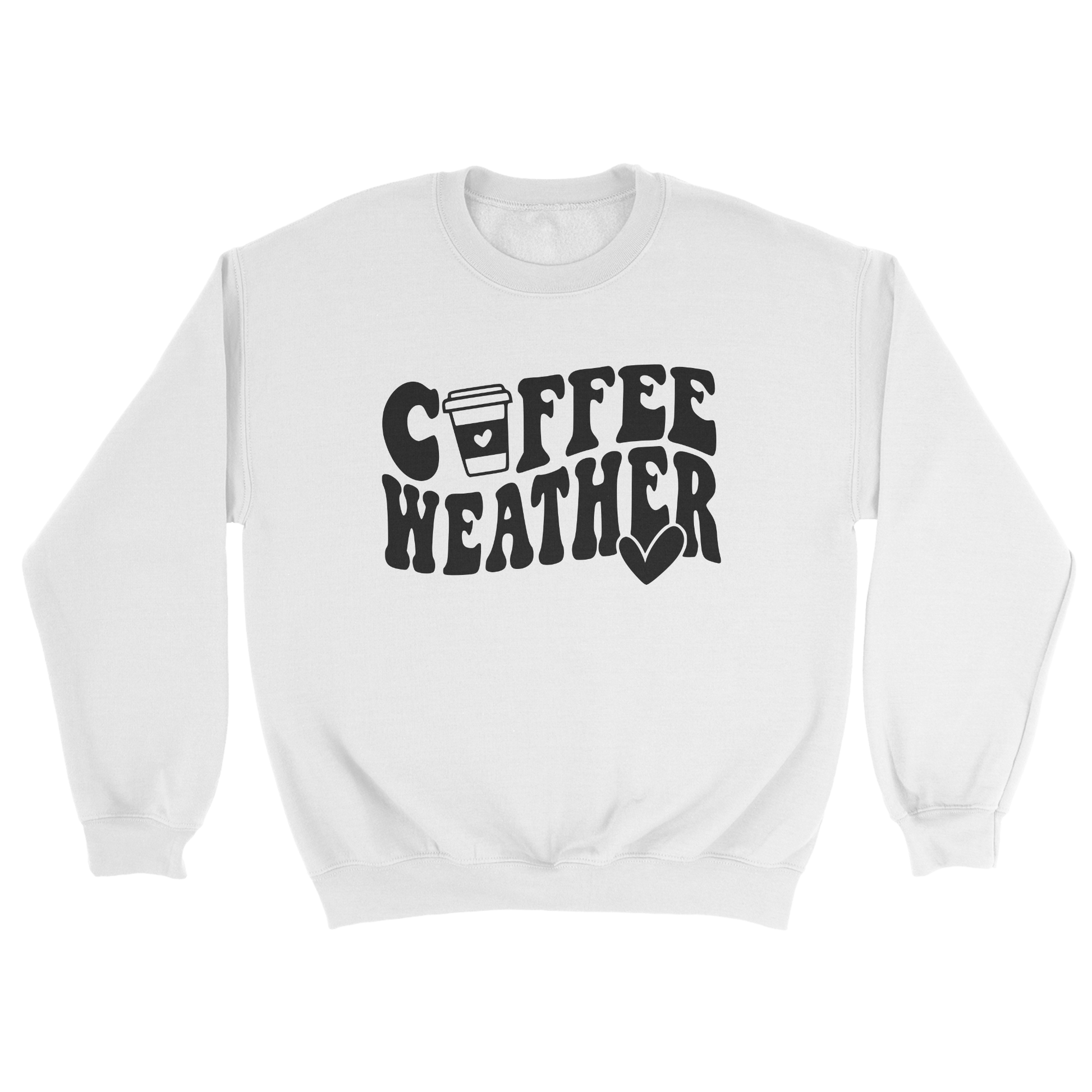 Coffee Weather Crewneck Sweatshirt in White