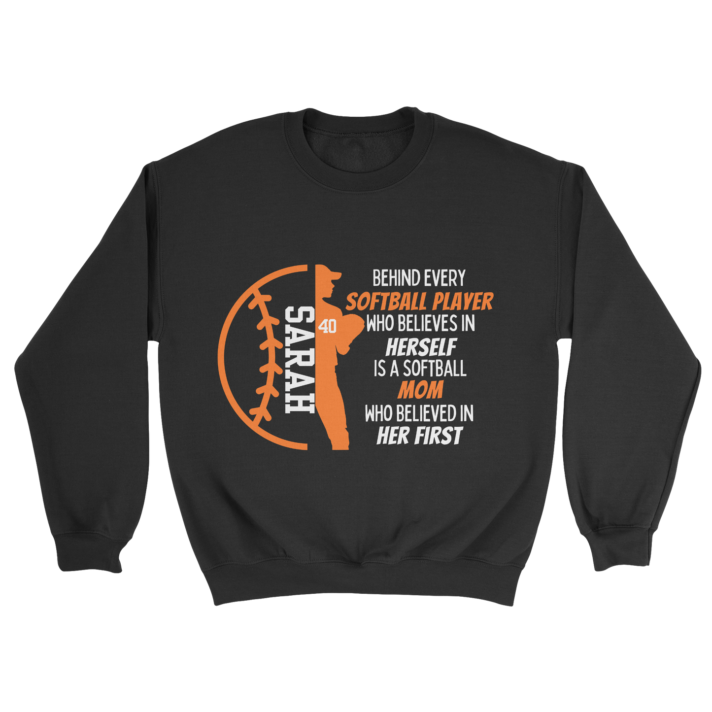 Softball Parent Crewneck Sweatshirt