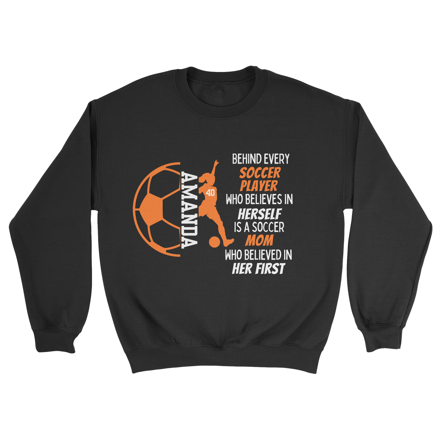 Girl Soccer Parent Crewneck Sweatshirt