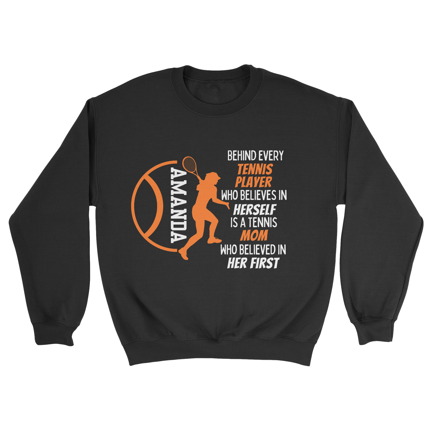 Girl Tennis Parent Crewneck Sweatshirt