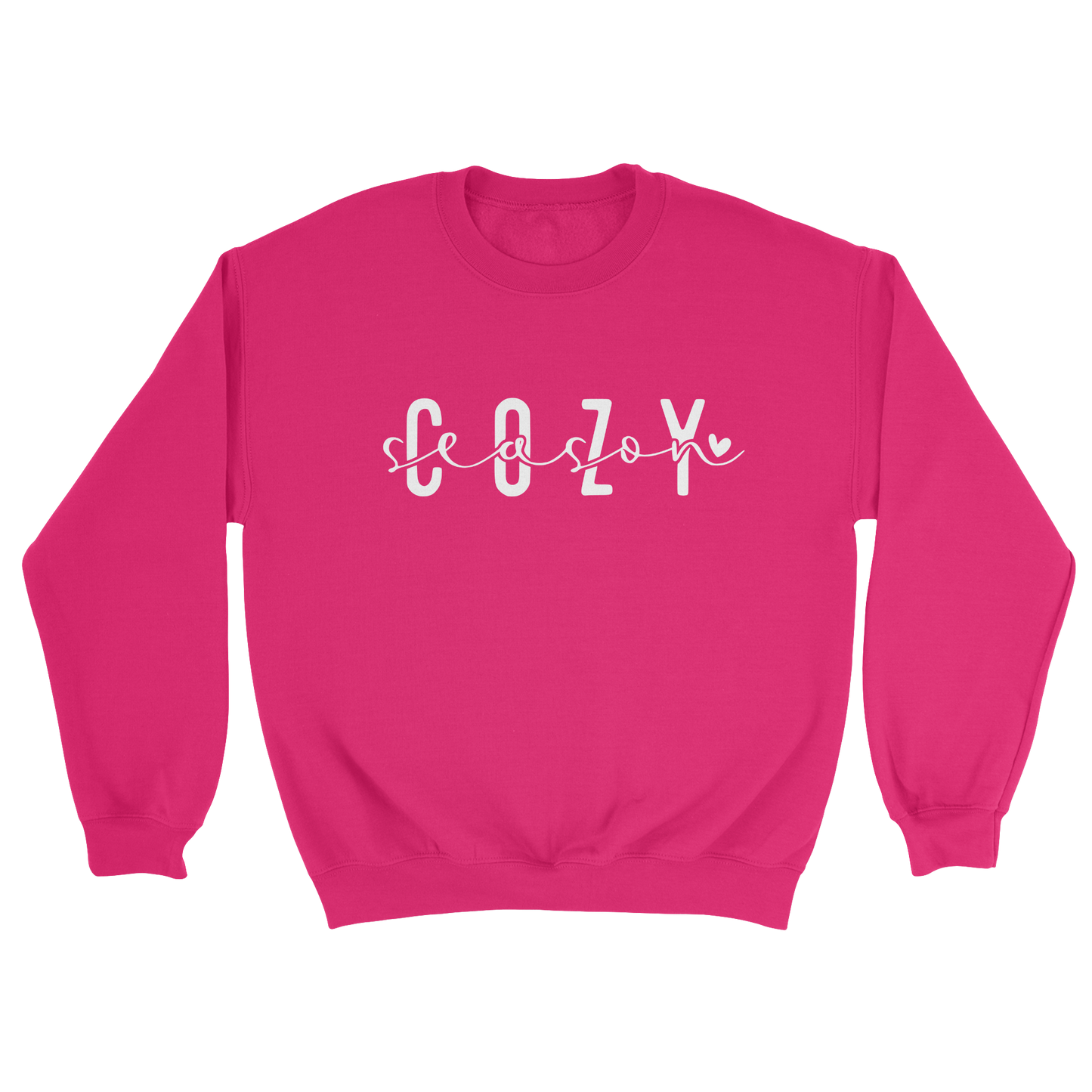 Cozy Season Crewneck Sweatshirt in Heliconia