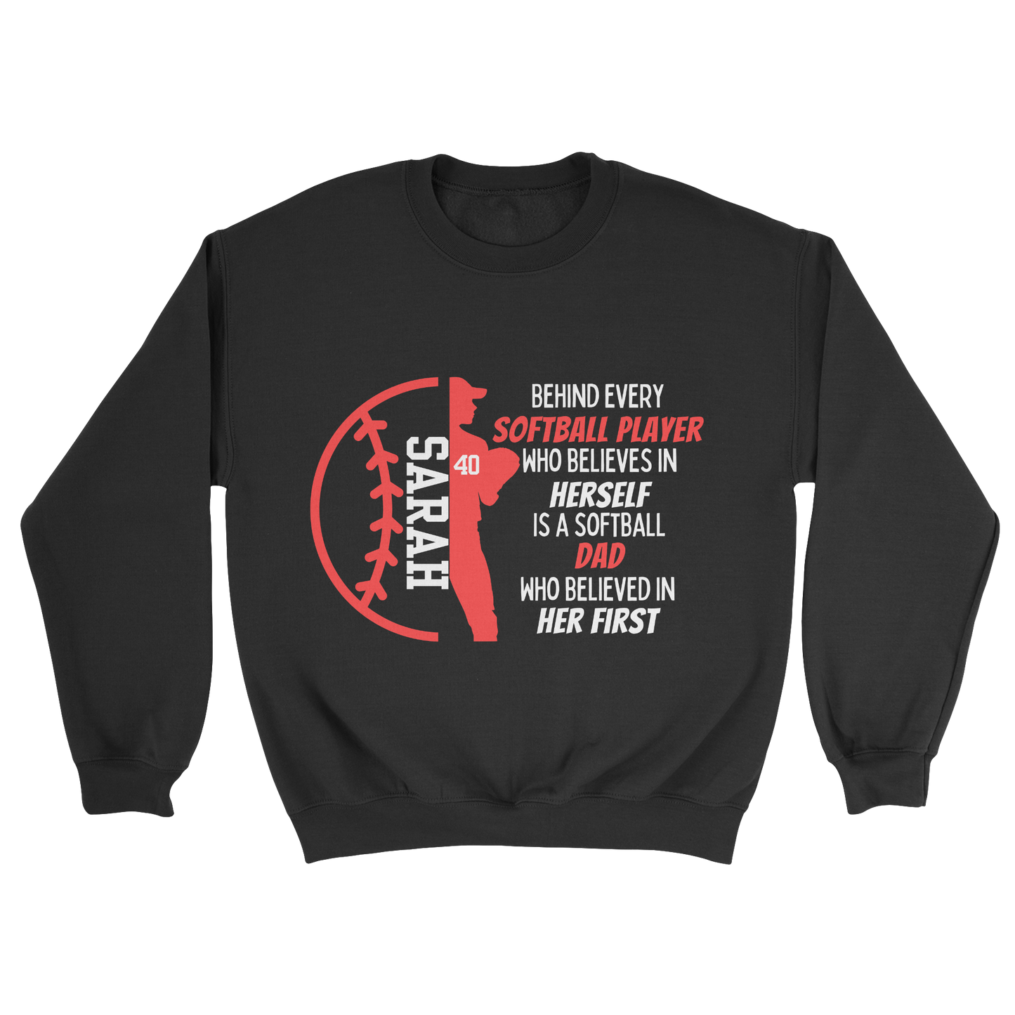 Softball Parent Crewneck Sweatshirt