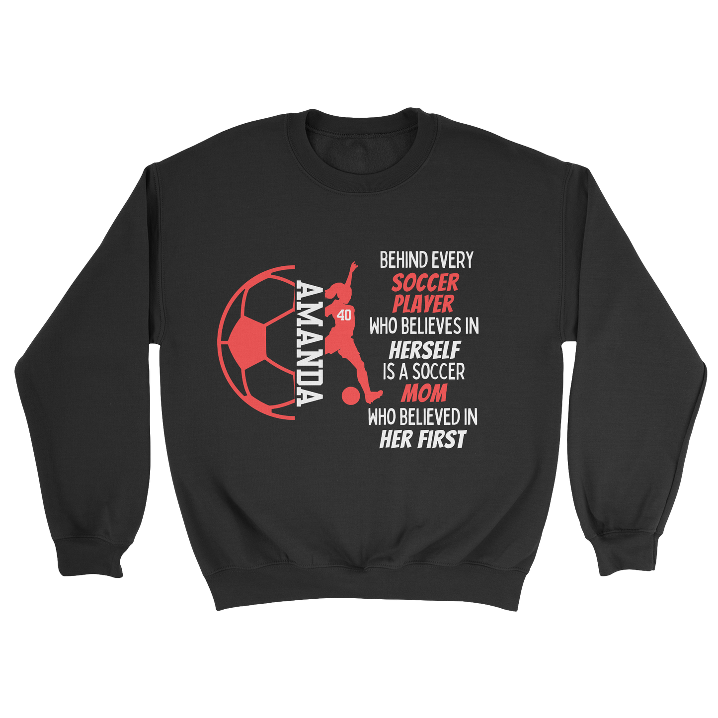 Girl Soccer Parent Crewneck Sweatshirt