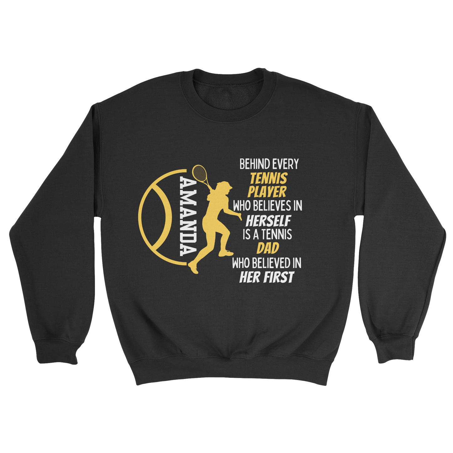 Girl Tennis Parent Crewneck Sweatshirt