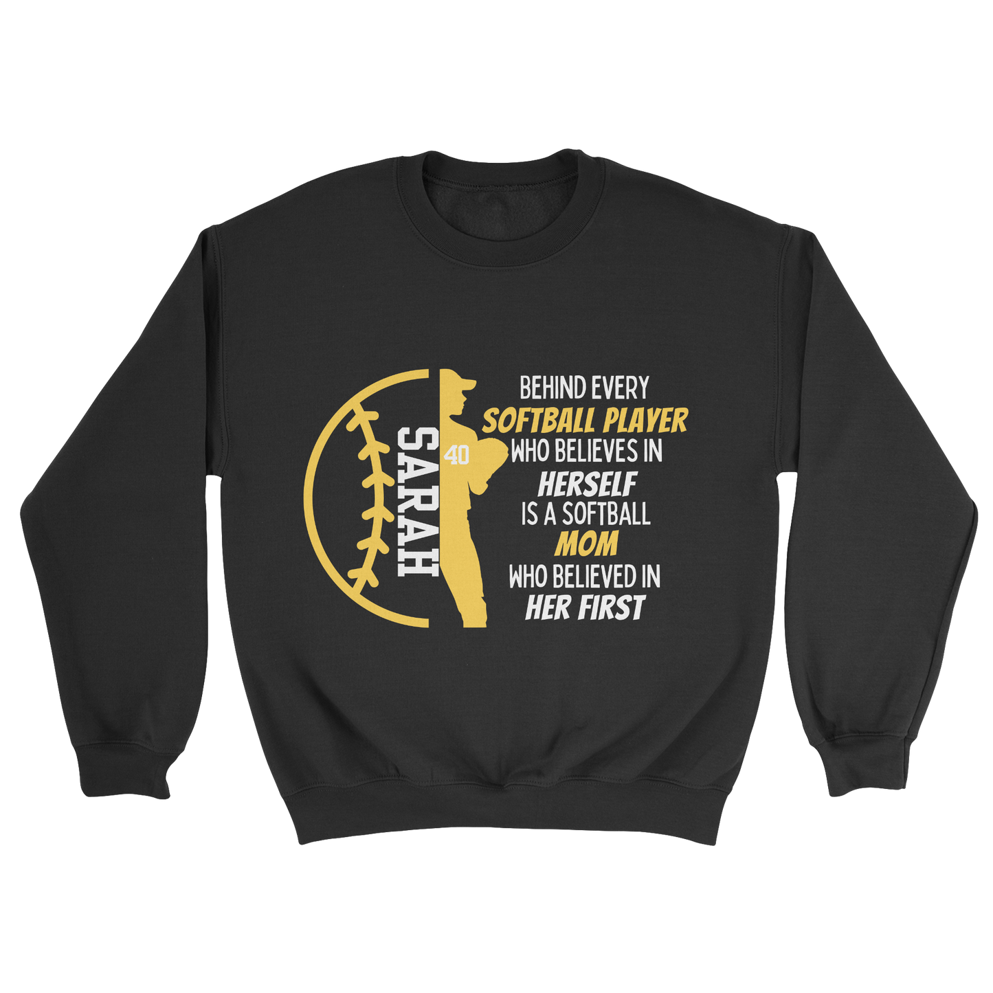 Softball Parent Crewneck Sweatshirt