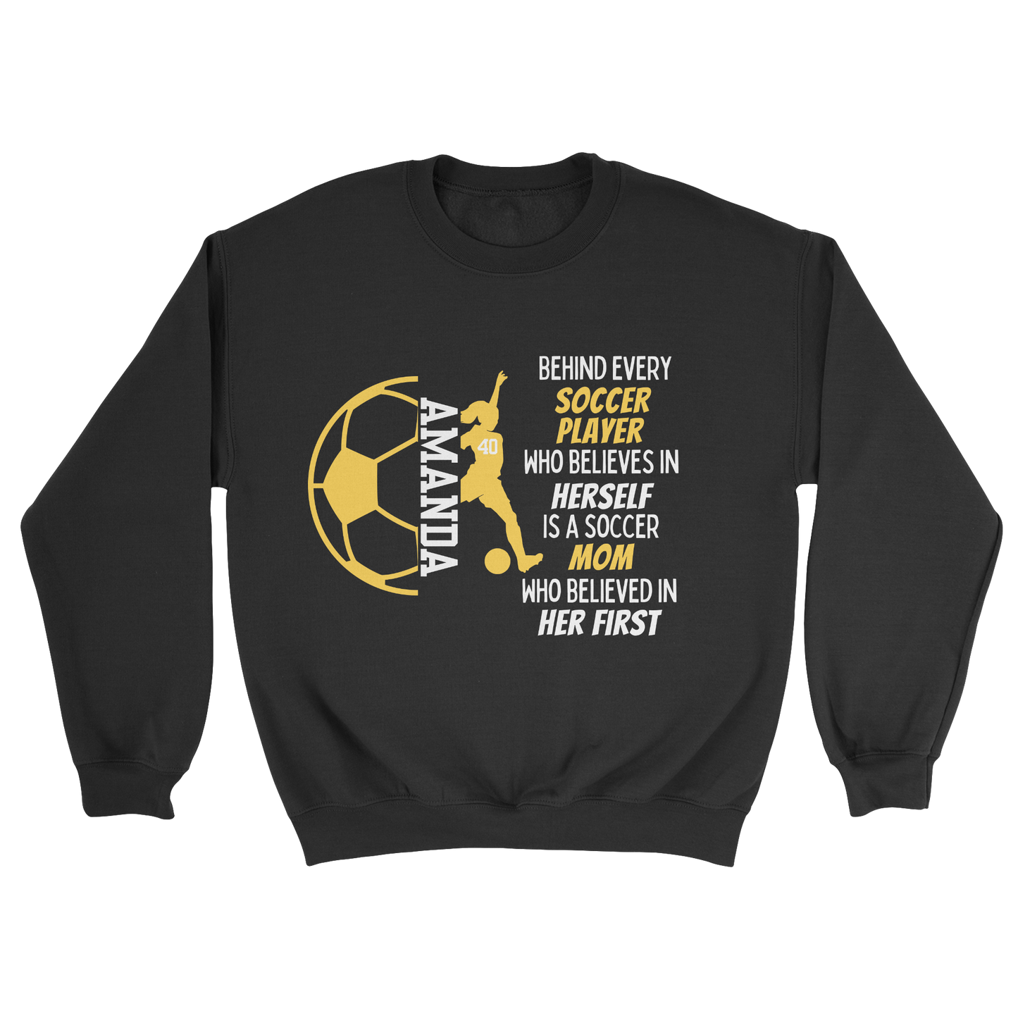 Girl Soccer Parent Crewneck Sweatshirt