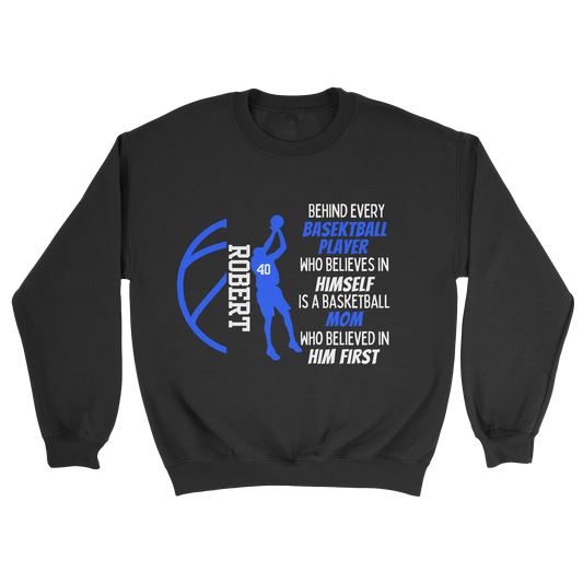 Boy Basketball Parent Crewneck Sweatshirt