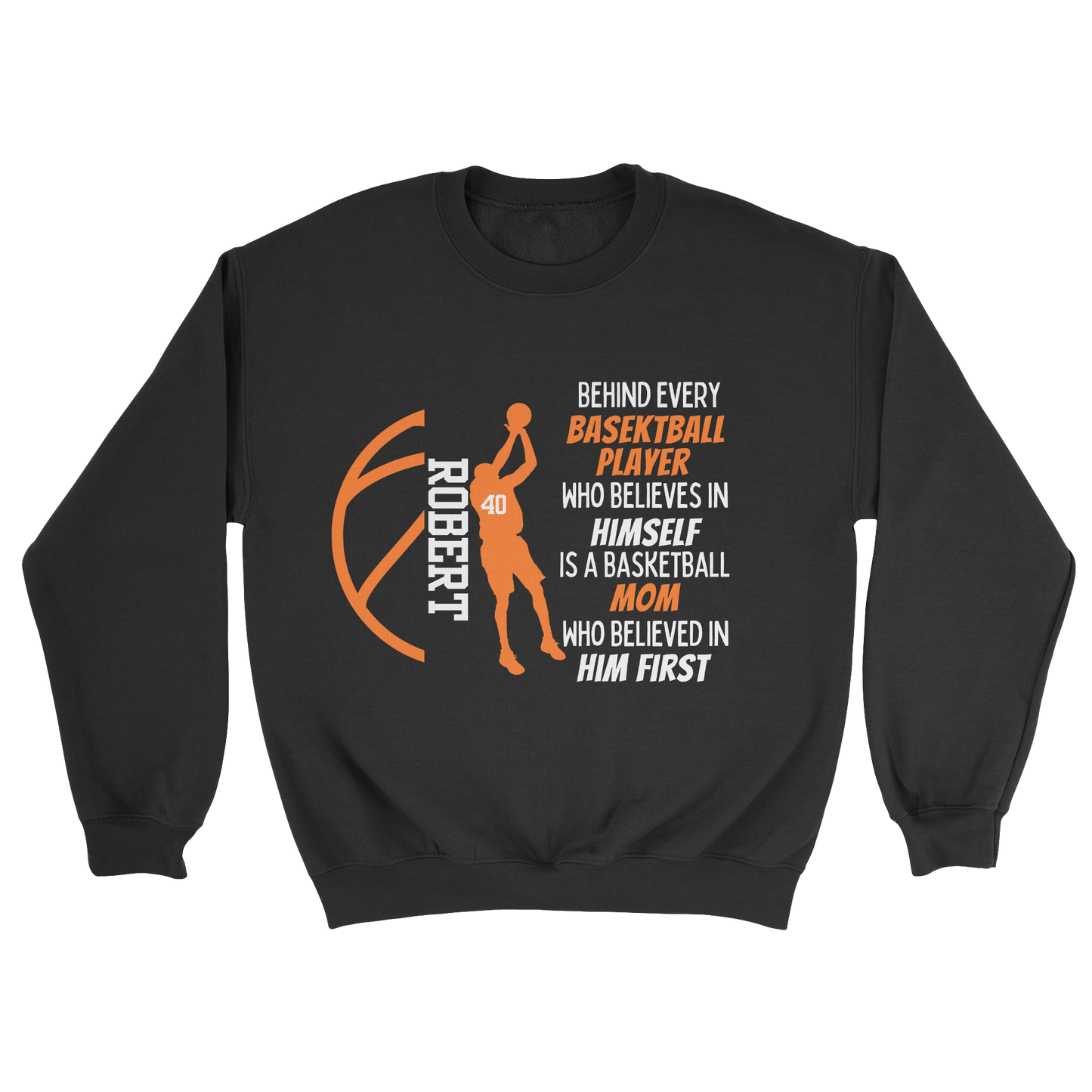 Boy Basketball Parent Crewneck Sweatshirt