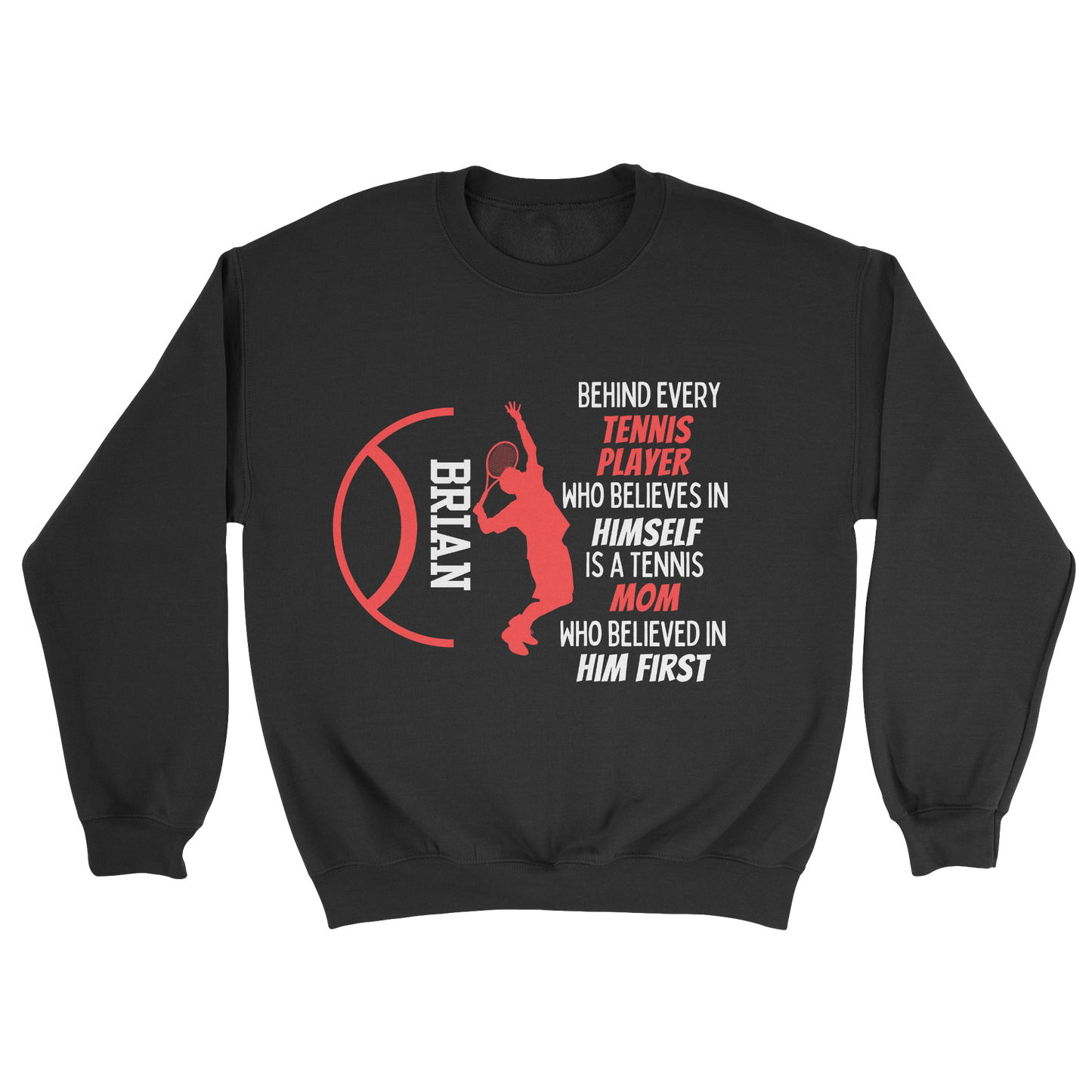 Boy Tennis Parent Crewneck Sweatshirt