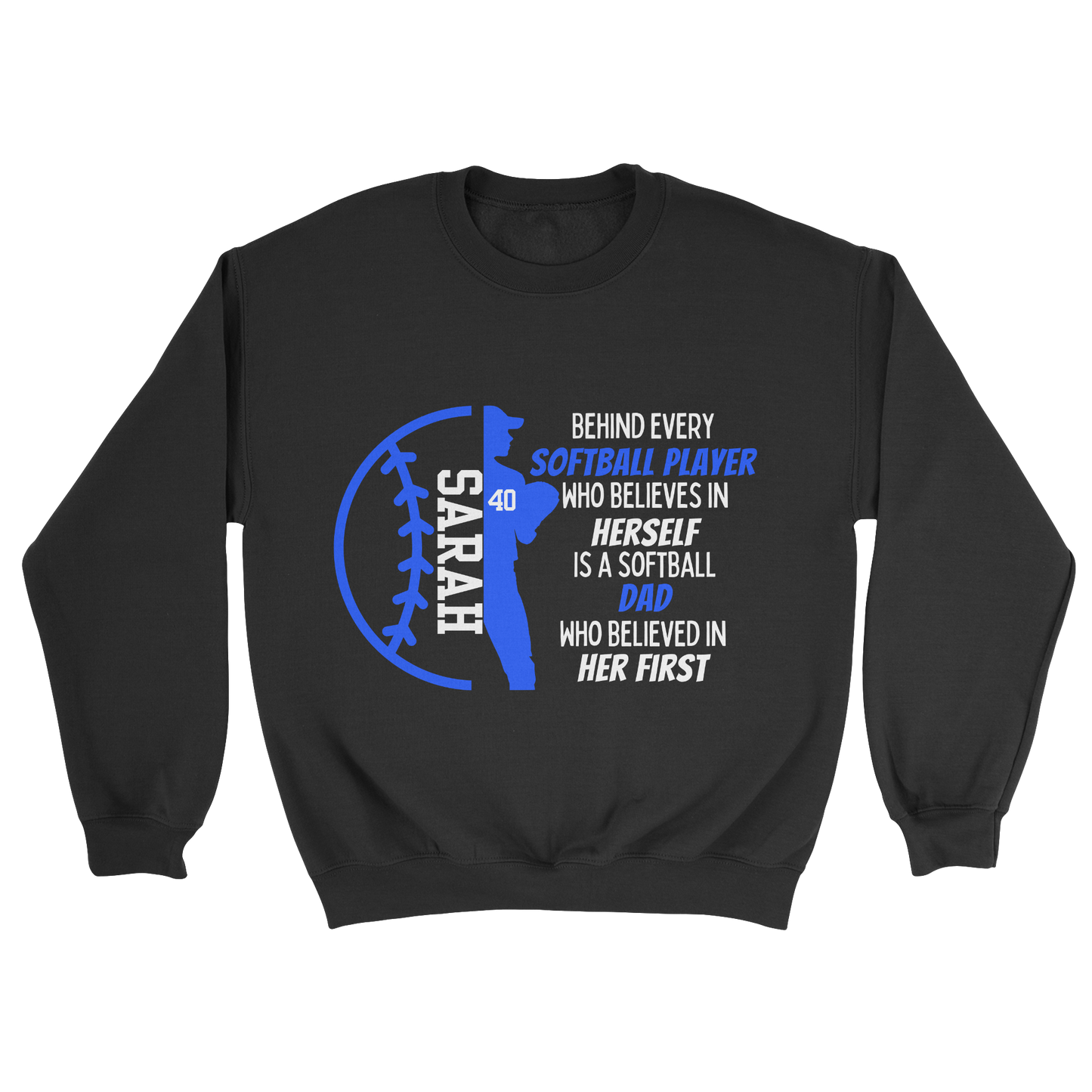 Softball Parent Crewneck Sweatshirt