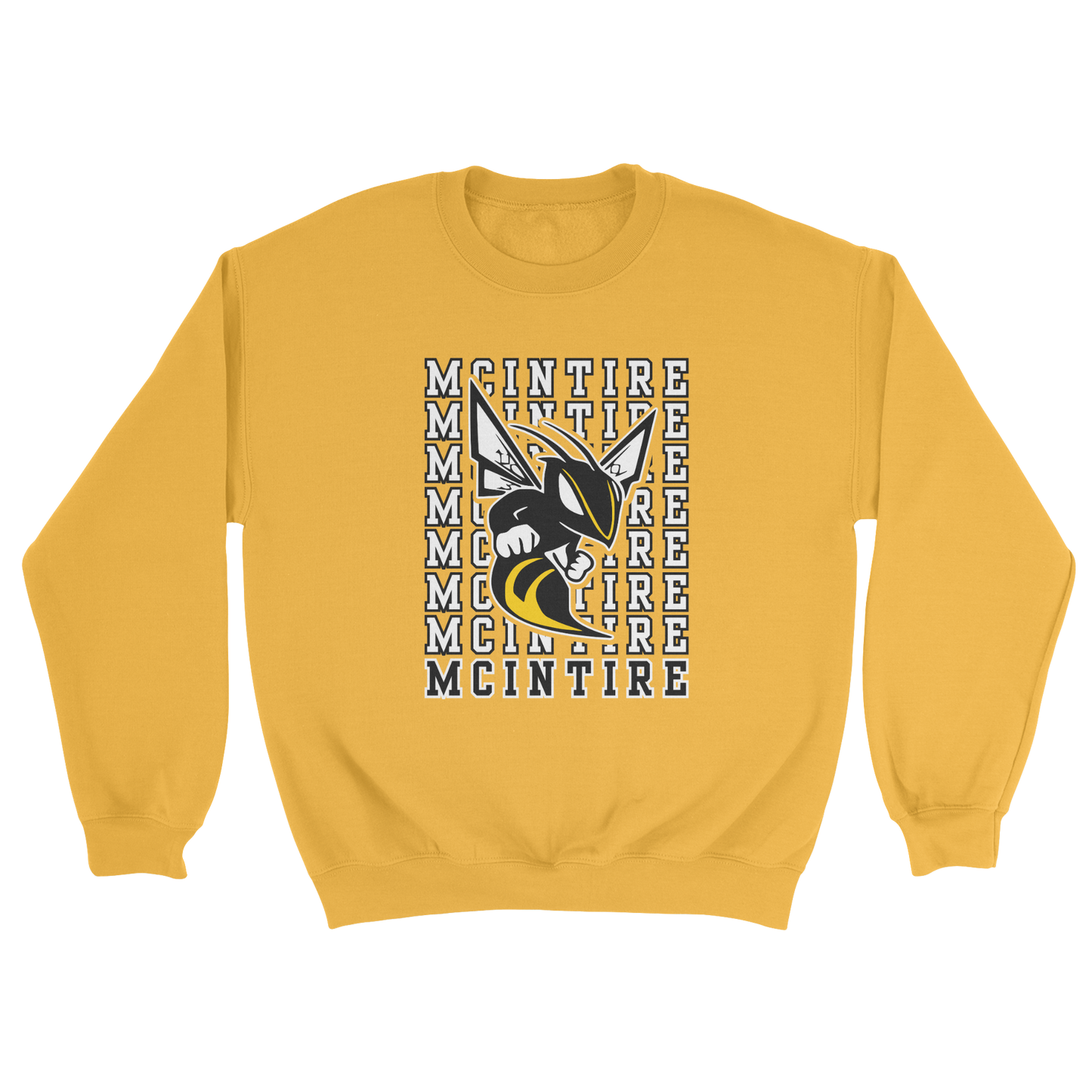 Repeating McIntire Crewneck Sweatshirt in gold 