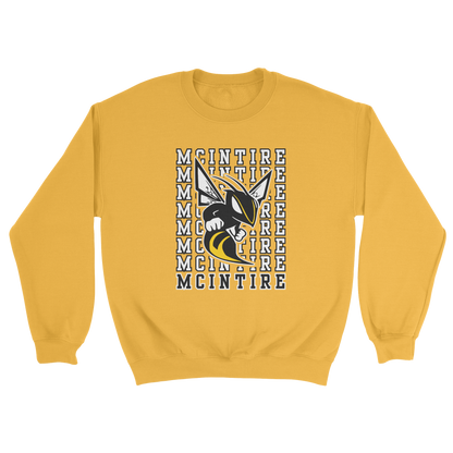 Repeating McIntire Crewneck Sweatshirt in gold 