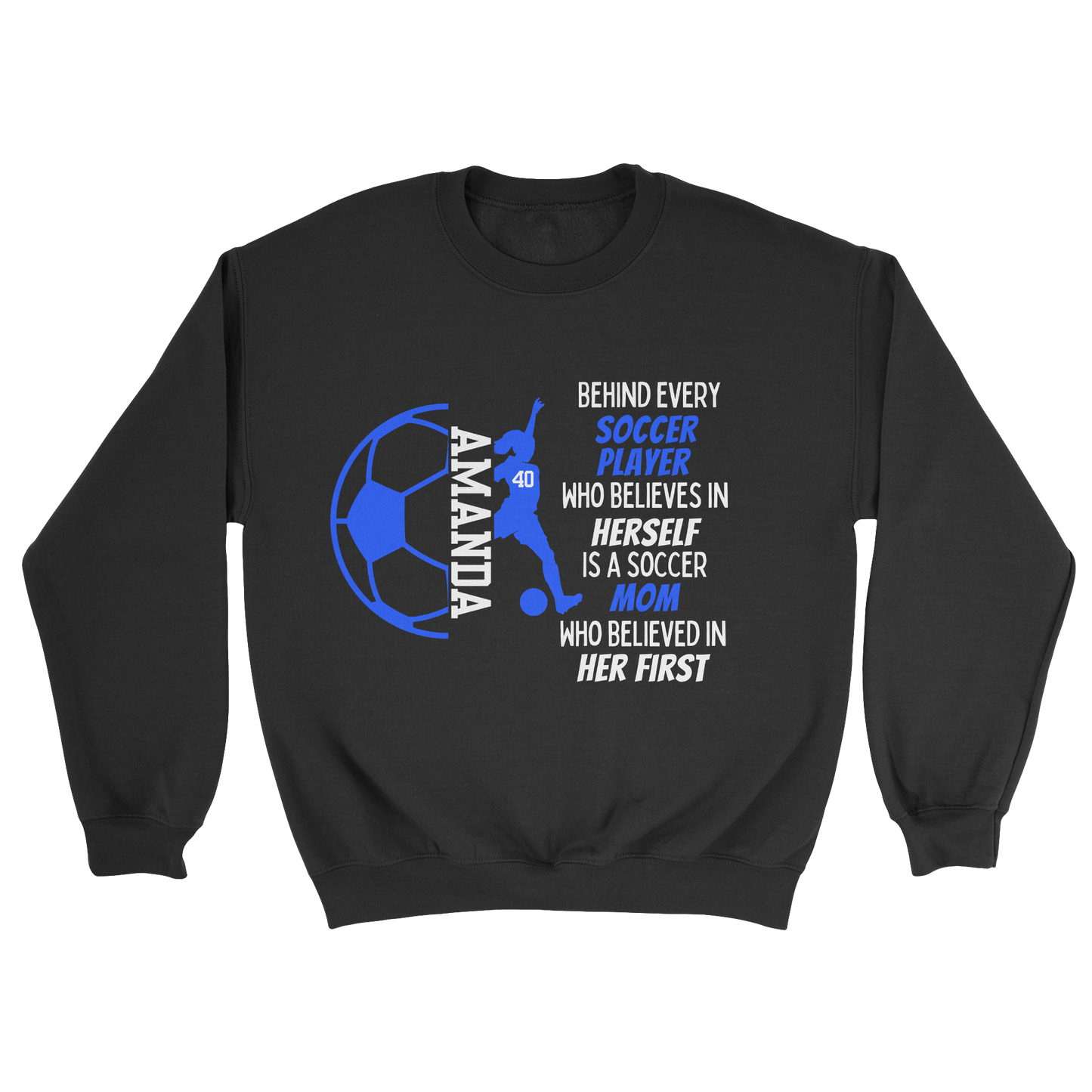 Girl Soccer Parent Crewneck Sweatshirt