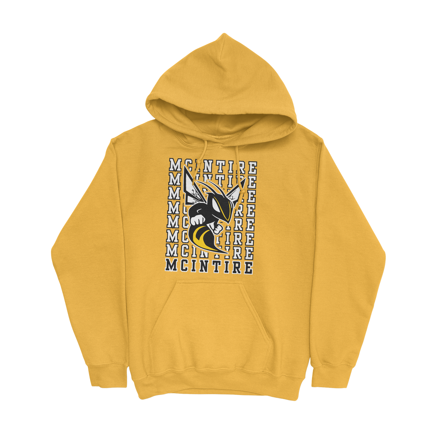 Repeating McIntire Hooded Sweatshirt in gold 