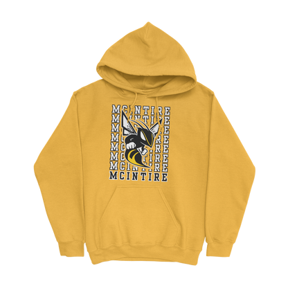 Repeating McIntire Hooded Sweatshirt in gold 