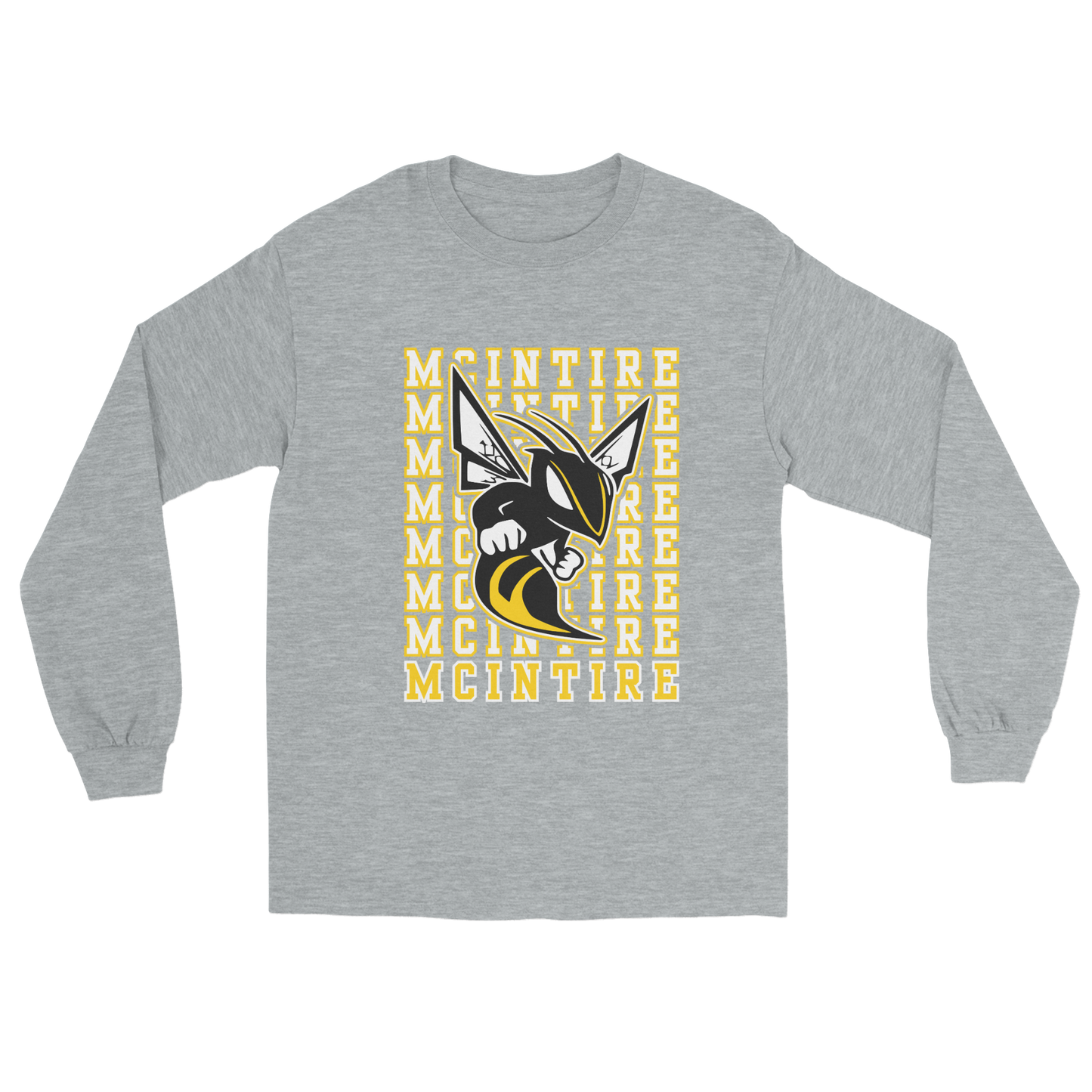 Repeating McIntire Long sleeve Tee in gray 