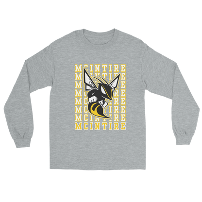 Repeating McIntire Long sleeve Tee in gray 