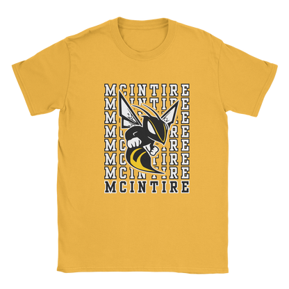 Repeating McIntire T-Shirt in gold 