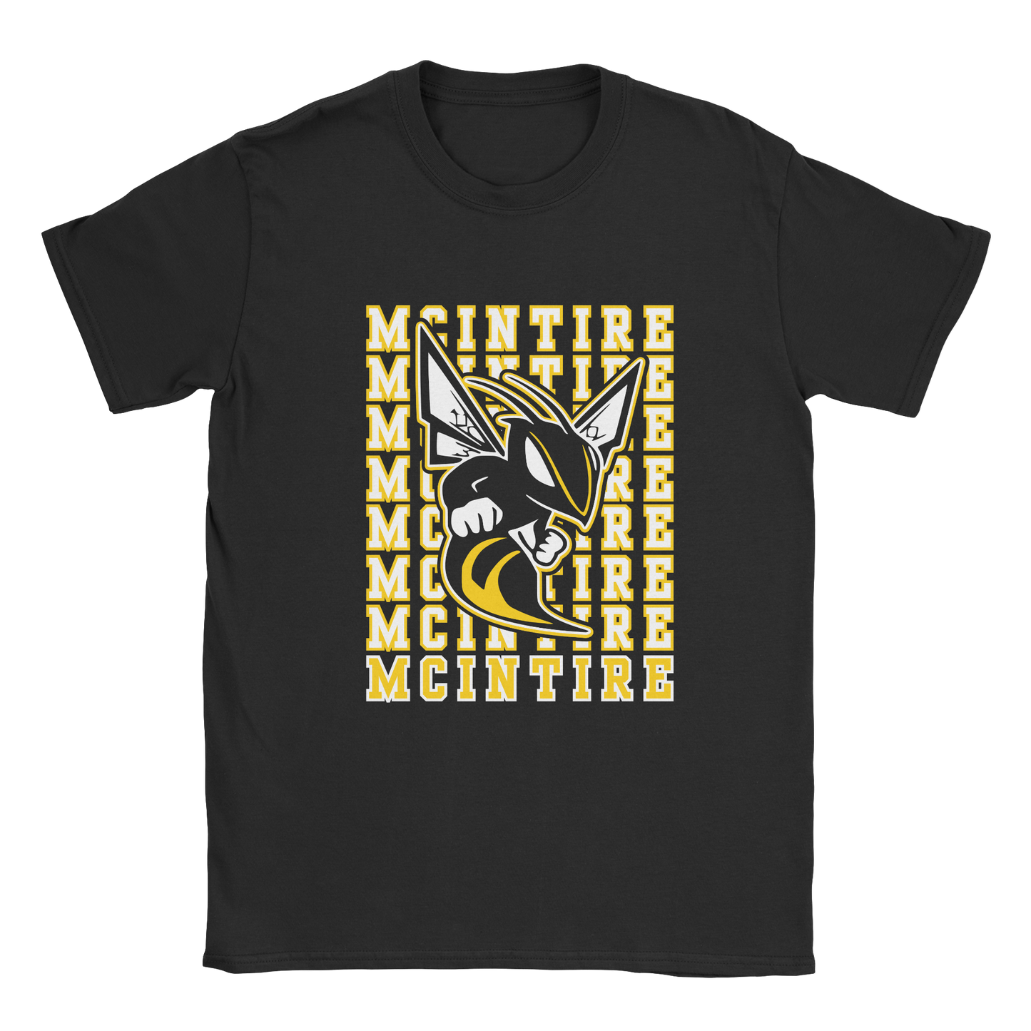 Repeating McIntire T-Shirt in black 