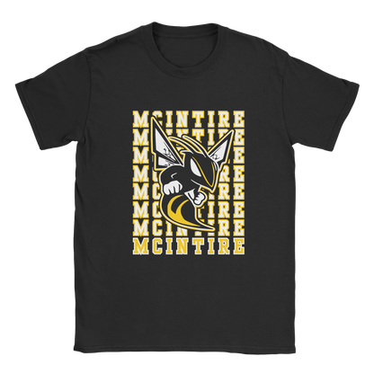 Repeating McIntire T-Shirt in black 