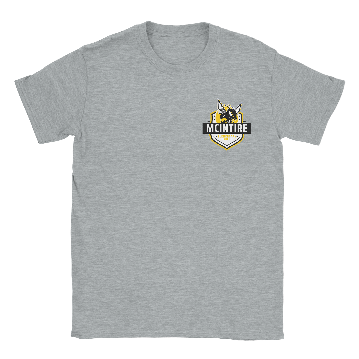 McIntire Hornets Crest T-Shirt in gray