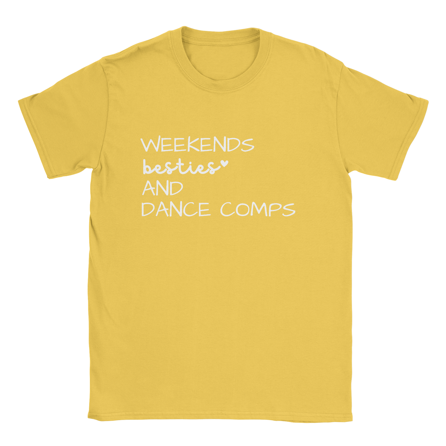 Weekends besties and dance comps t-shirt in daisy