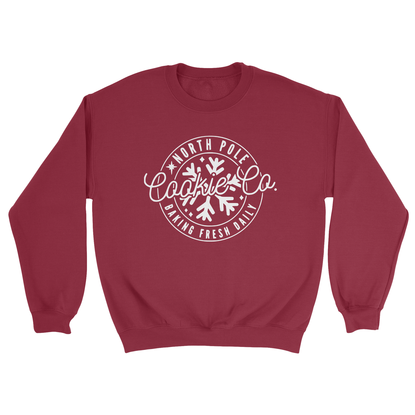 North Pole Cookie Co Crewneck Sweatshirt in Antique Cherry Red