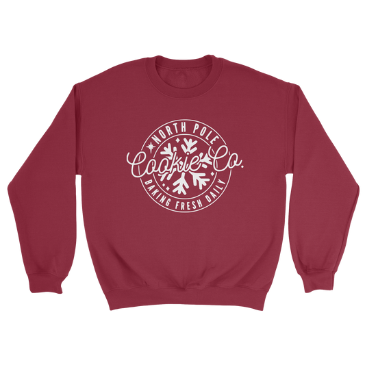 North Pole Cookie Co Crewneck Sweatshirt in Antique Cherry Red