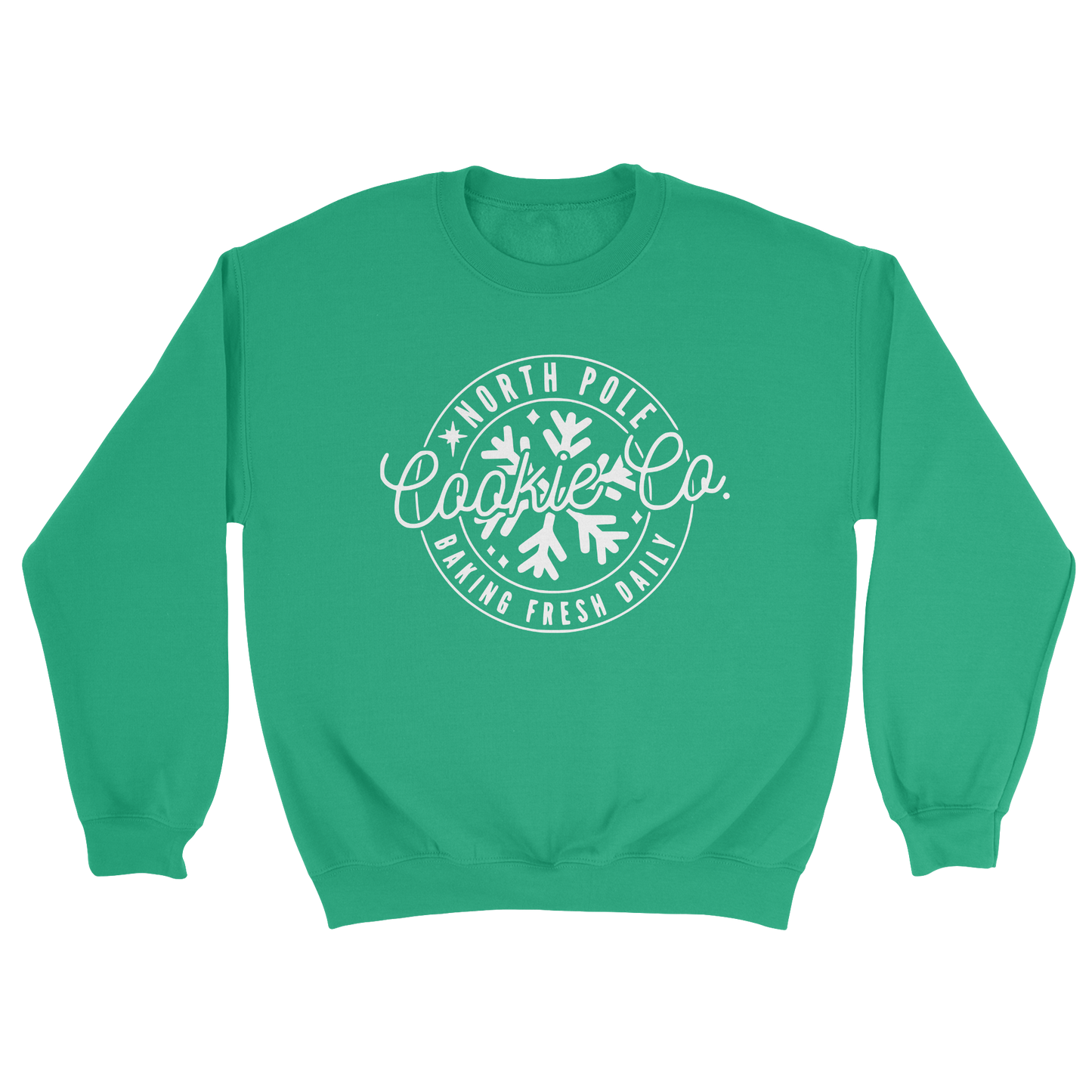 North Pole Cookie Co Crewneck Sweatshirt in Irish Green