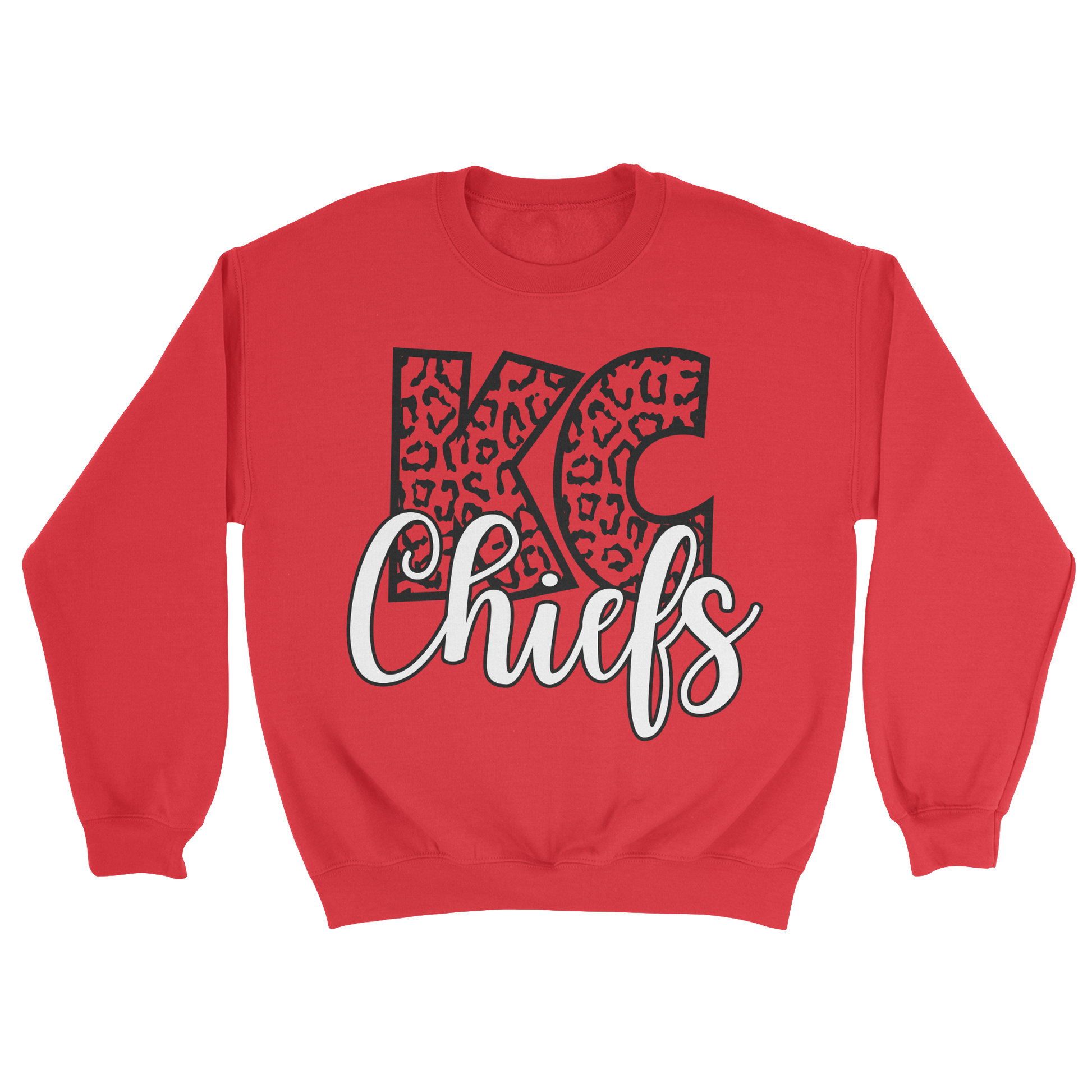 Leopard KC Crewneck Sweatshirt Small Red - Main Image
