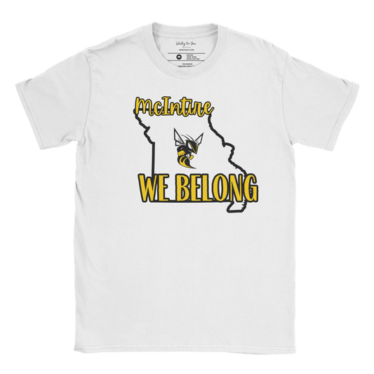 McIntire We Belong T-Shirt in white 