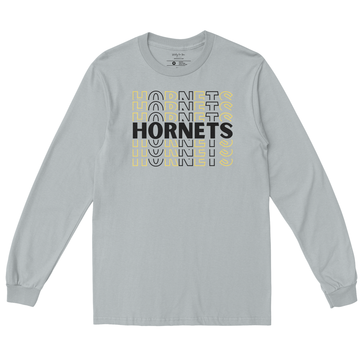 Repeating Hornets Youth Long Sleeve Tee