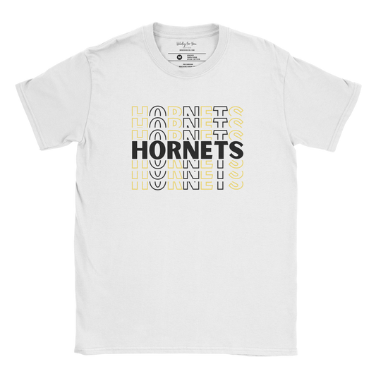 Repeating Hornets T-Shirt in white